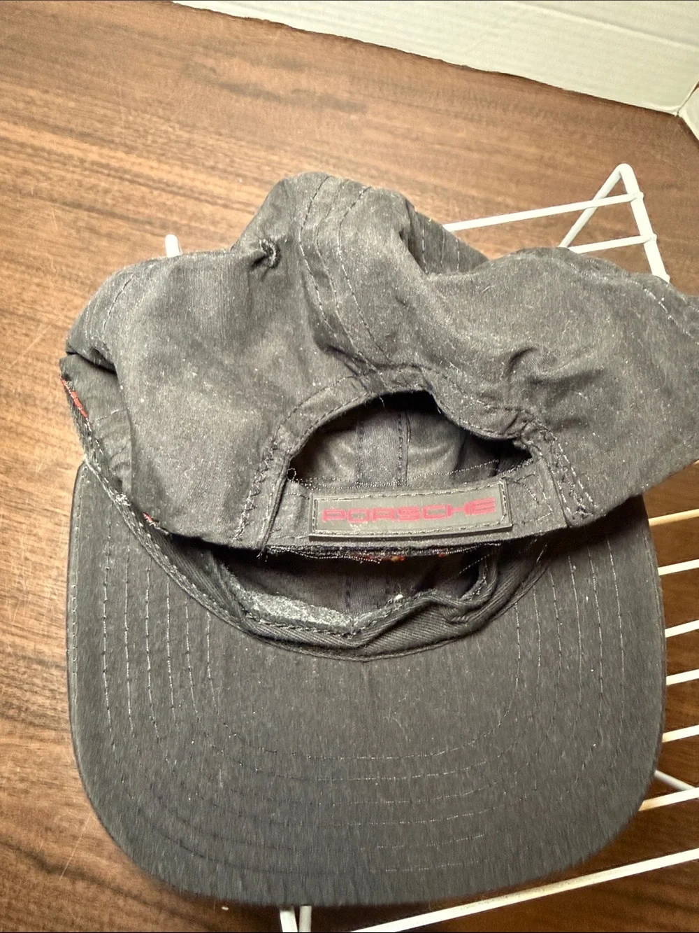 Vintage 90s Embroidered Porsche Dad Hat Black